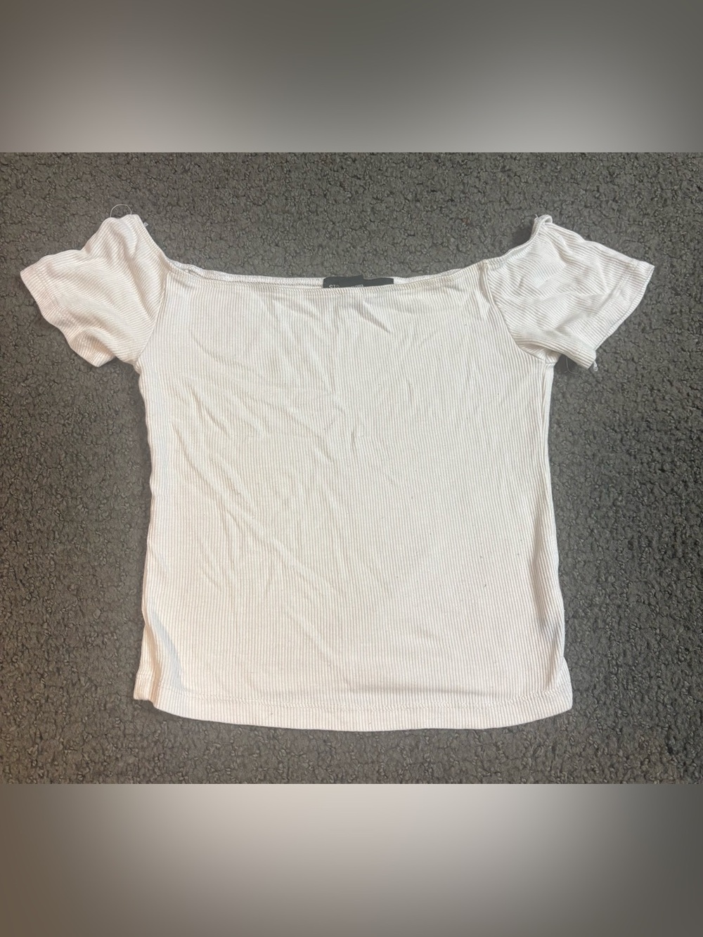 Streetwear Society White Small Ribbed Crop Top